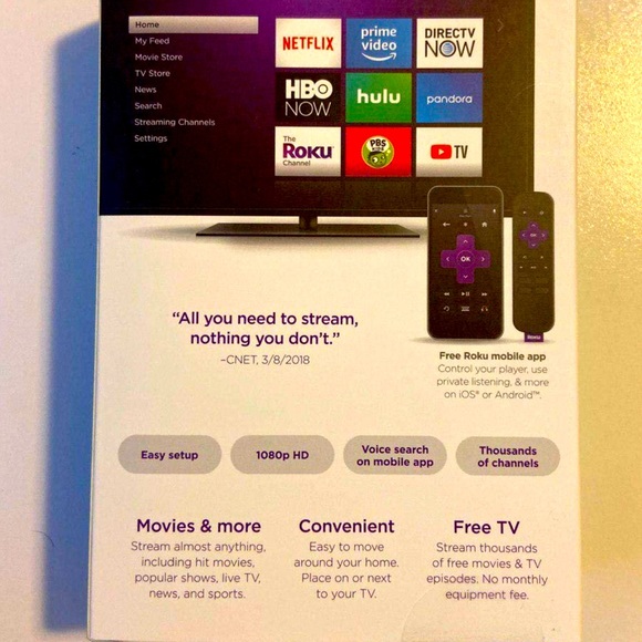 ROKU EXPRESS🎁NEW IN BOX, INCLUDES REMOTE,BATTERIES - Picture 4 of 5